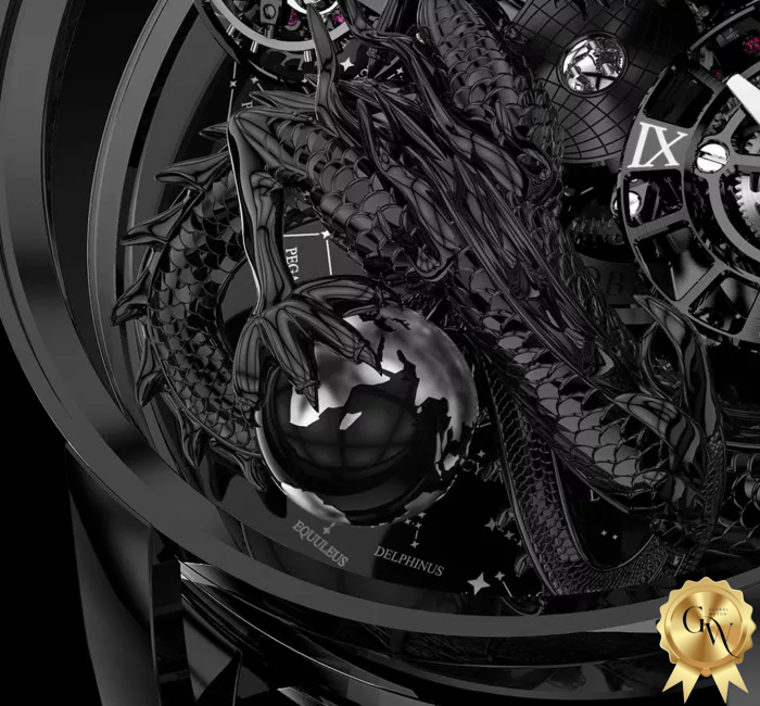 Global Watch - Art Black Dragon