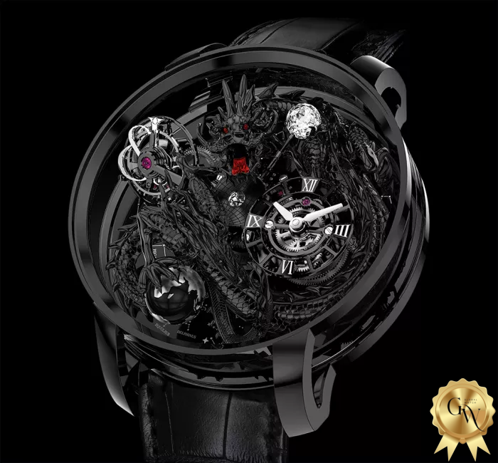 Global Watch - Art Black Dragon