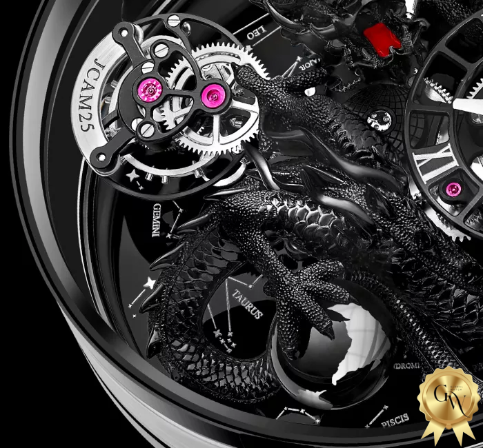 Global Watch - Art Black Dragon
