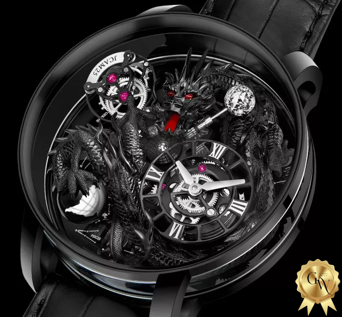 Global Watch - Art Black Dragon